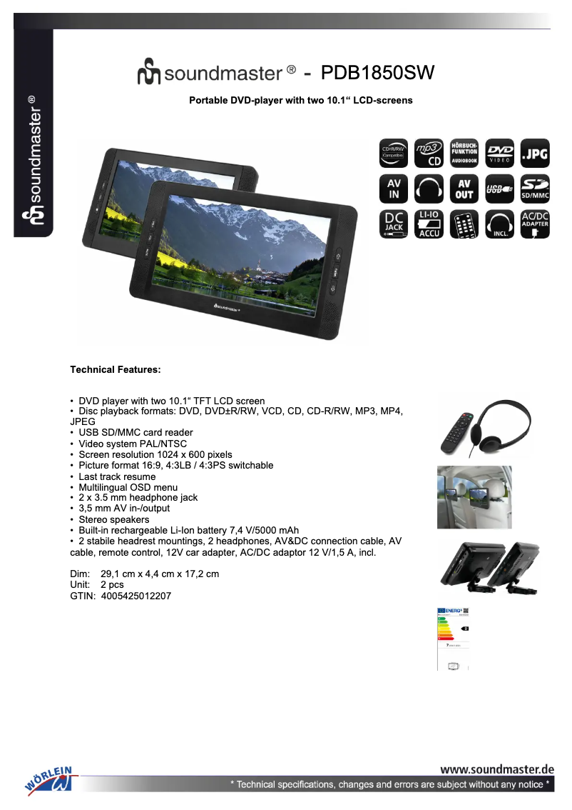 Image de la première page du manuel de l'appareil PDB1850