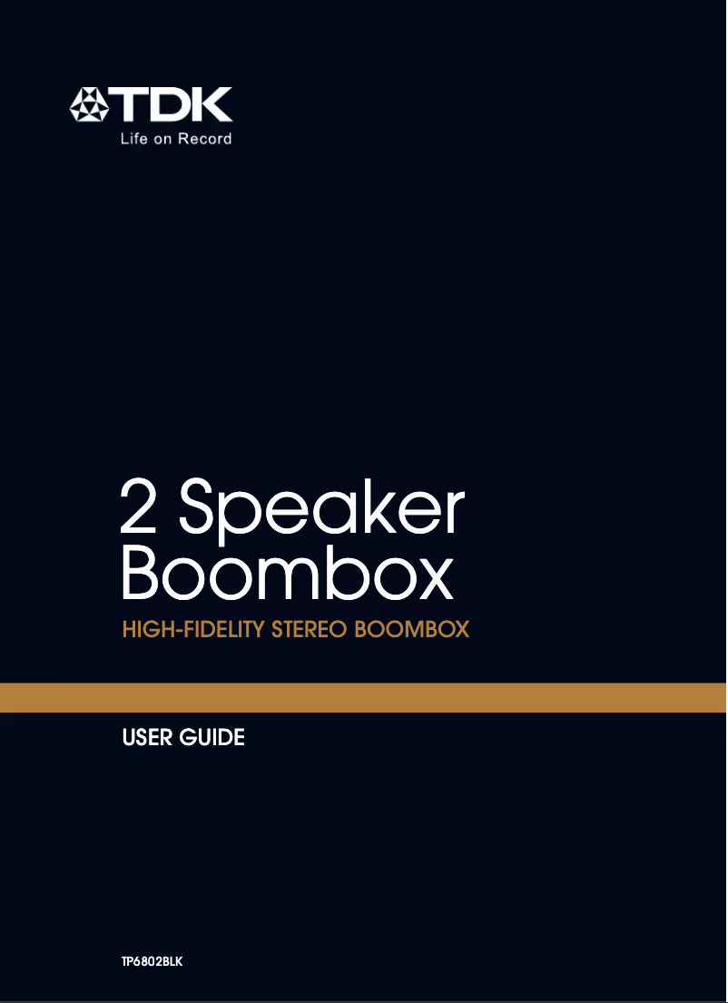 Imagen de la primera página del manual del dispositivo TP6802BLK