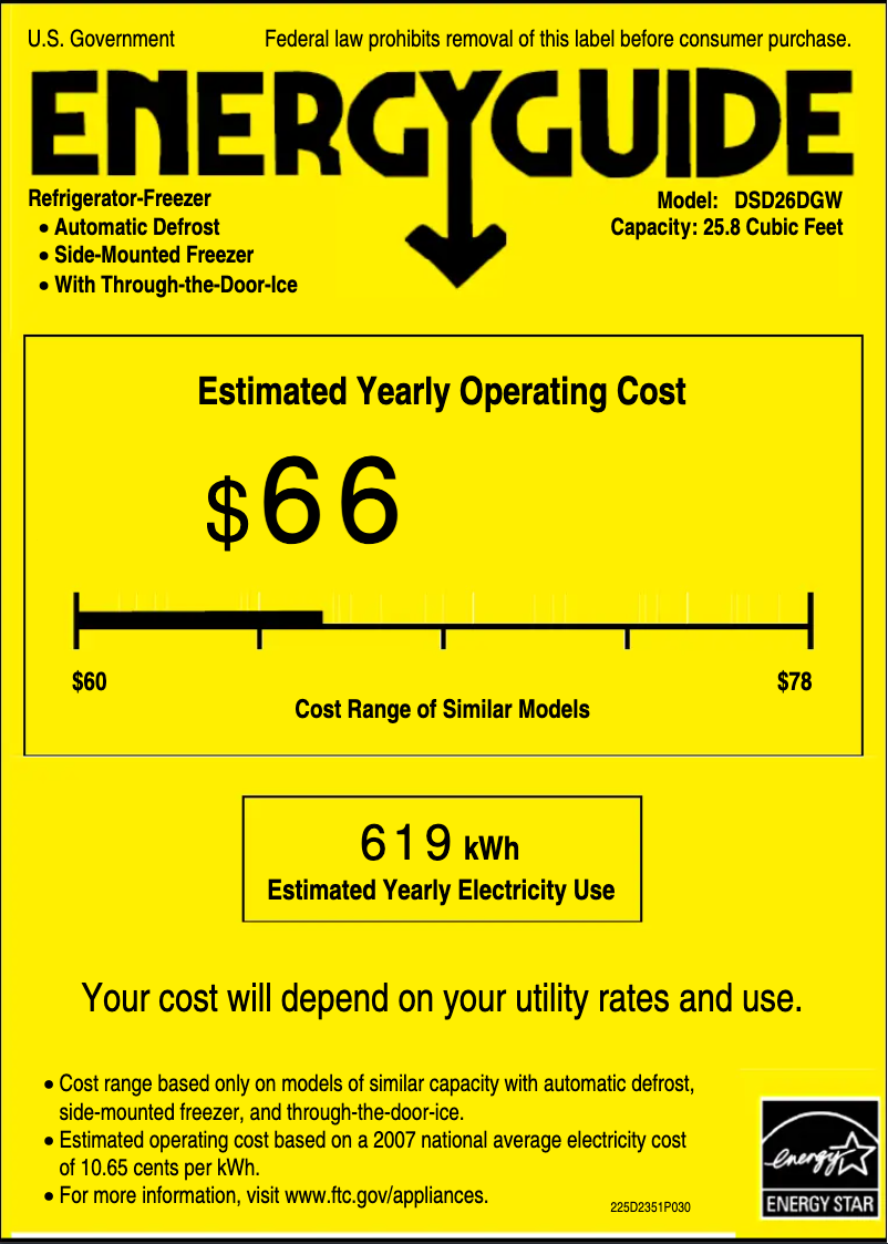 Image de la première page du manuel de l'appareil Adora DSD26DGWBG