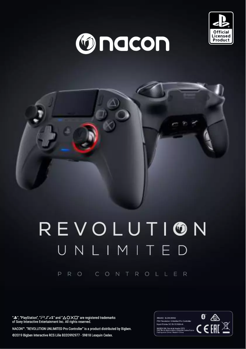 Image de la première page du manuel de l'appareil Revolution Unlimited