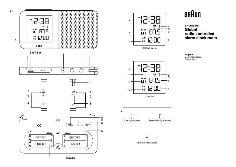 Page 1 de la notice Manuel utilisateur Braun BNC010-RC