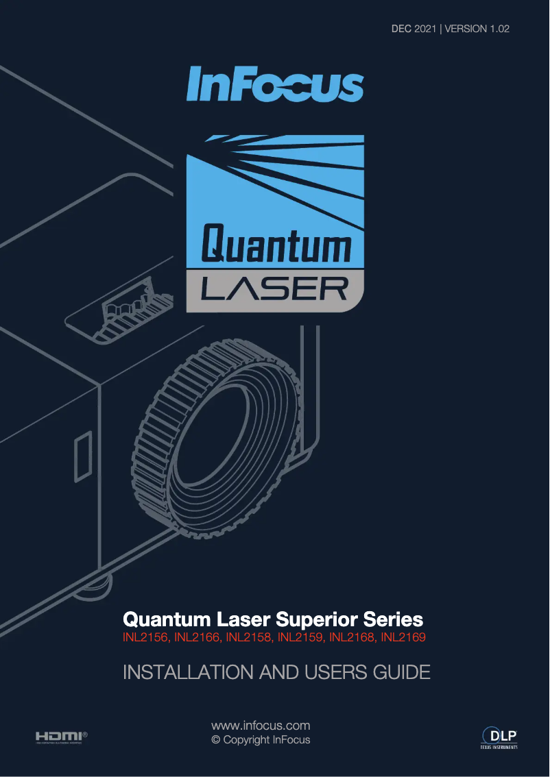 Image de la première page du manuel de l'appareil Quantum Laser INL2166