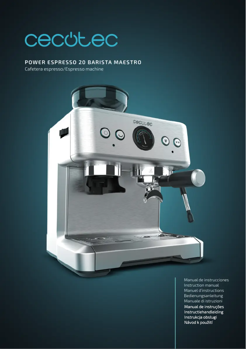 Page n°1 - Manuel utilisateur Cecotec Power Espresso 20 Barista Maestro