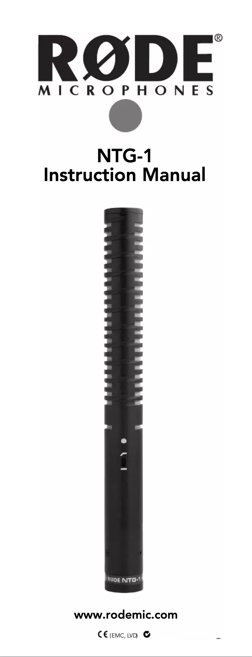 Page 1 de la notice Manuel utilisateur Røde NTG-1