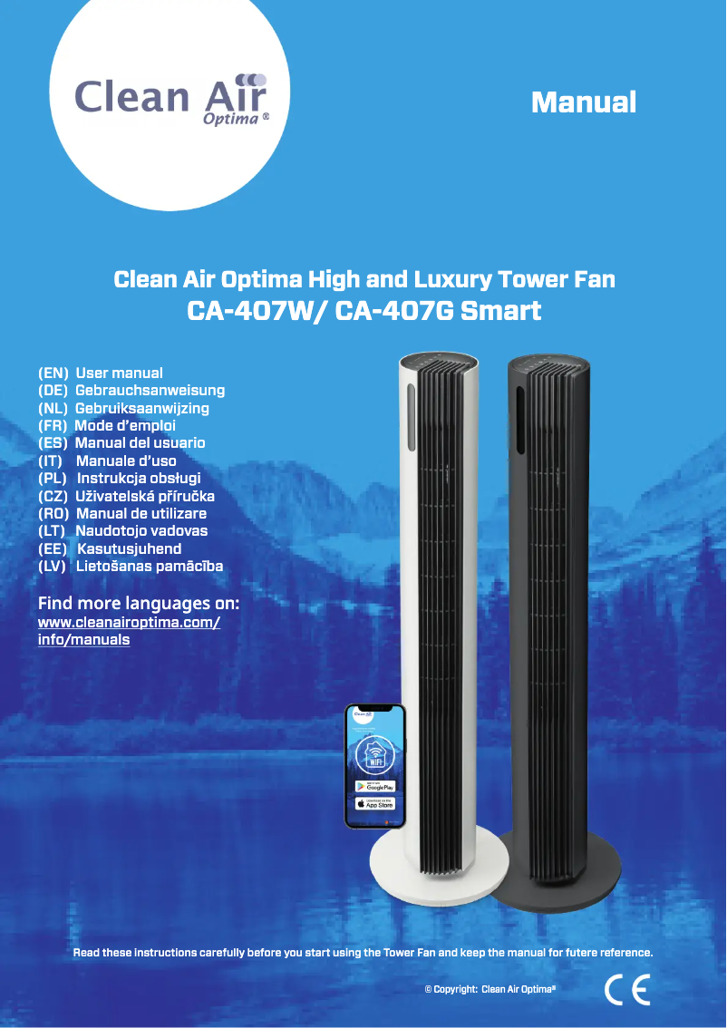 Page n°1 - Manuel utilisateur Clean Air Optima CA-407W Smart