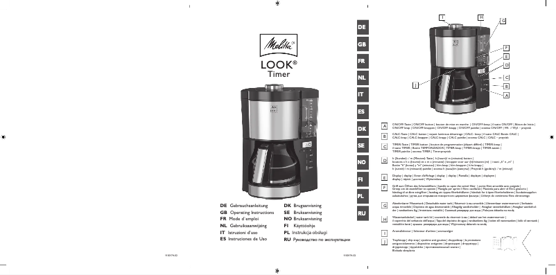 Page n°1 - Manuel utilisateur Melitta Look V Timer