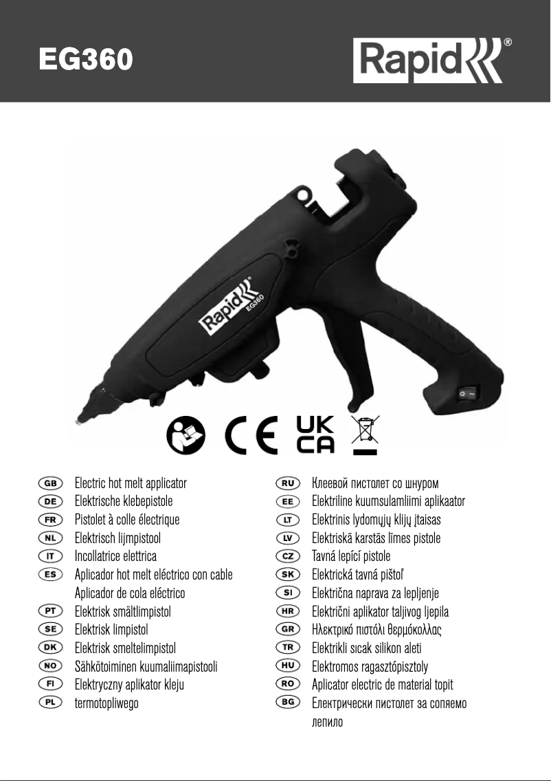 Image de la première page du manuel de l'appareil PRO EG360