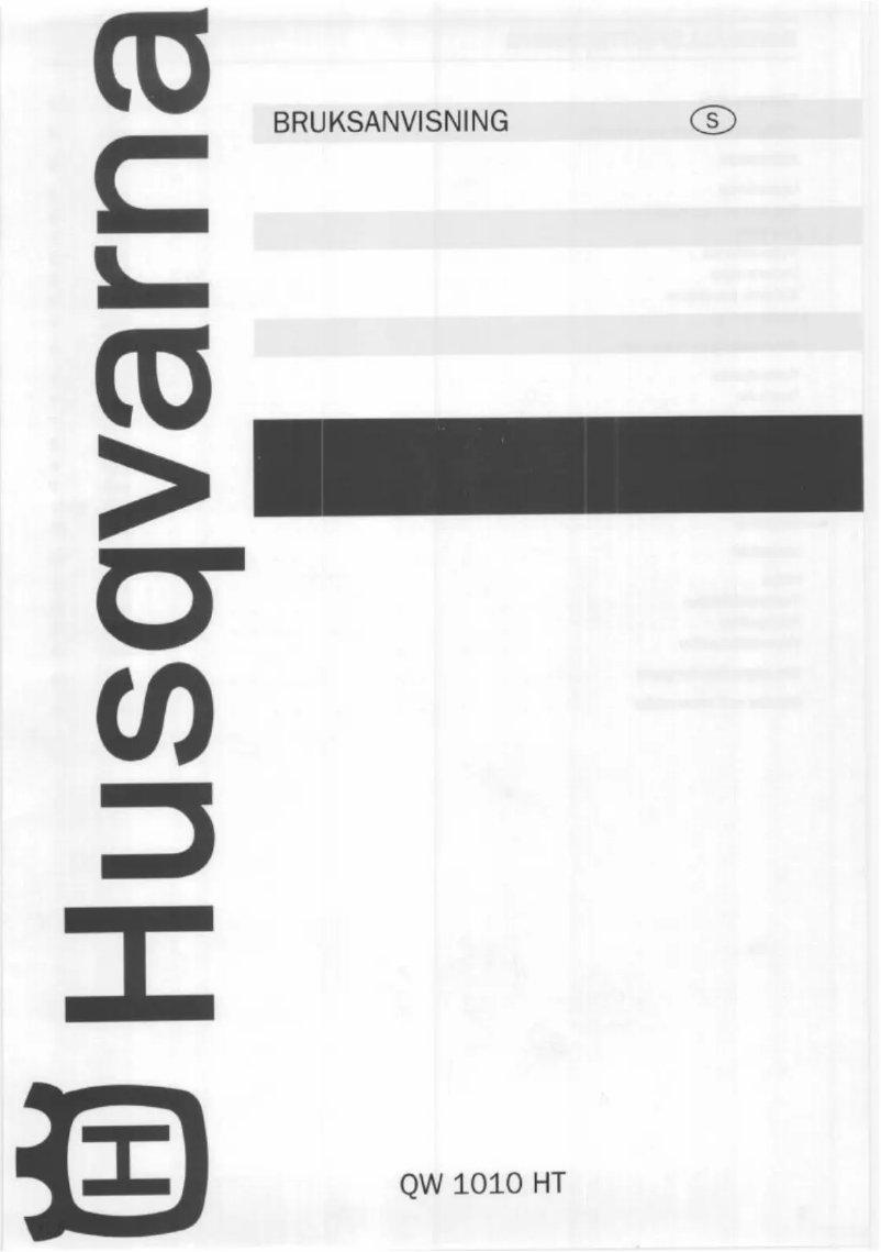 Page 1 de la notice Manuel utilisateur Husqvarna QW1010HT