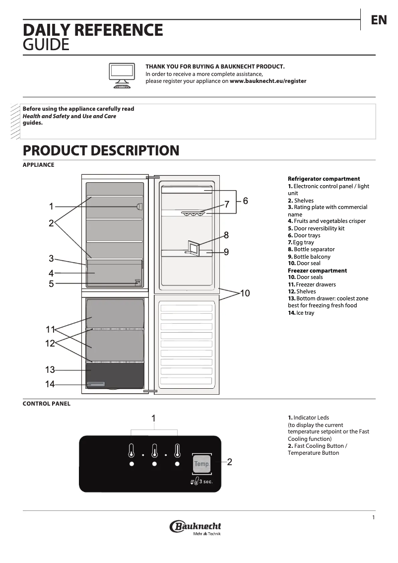 Image de la première page du manuel de l'appareil KGLFI 17 A2+ WS