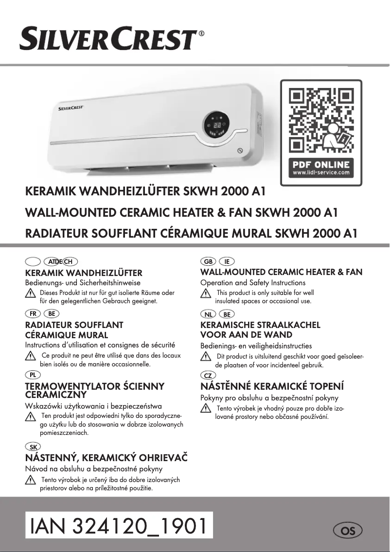 Page 1 de la notice Manuel utilisateur SilverCrest SKWH 2000 A1