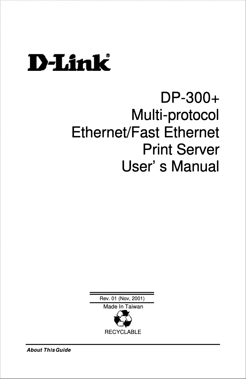 Página 1 del manual Manual de usuario D-Link DP-300