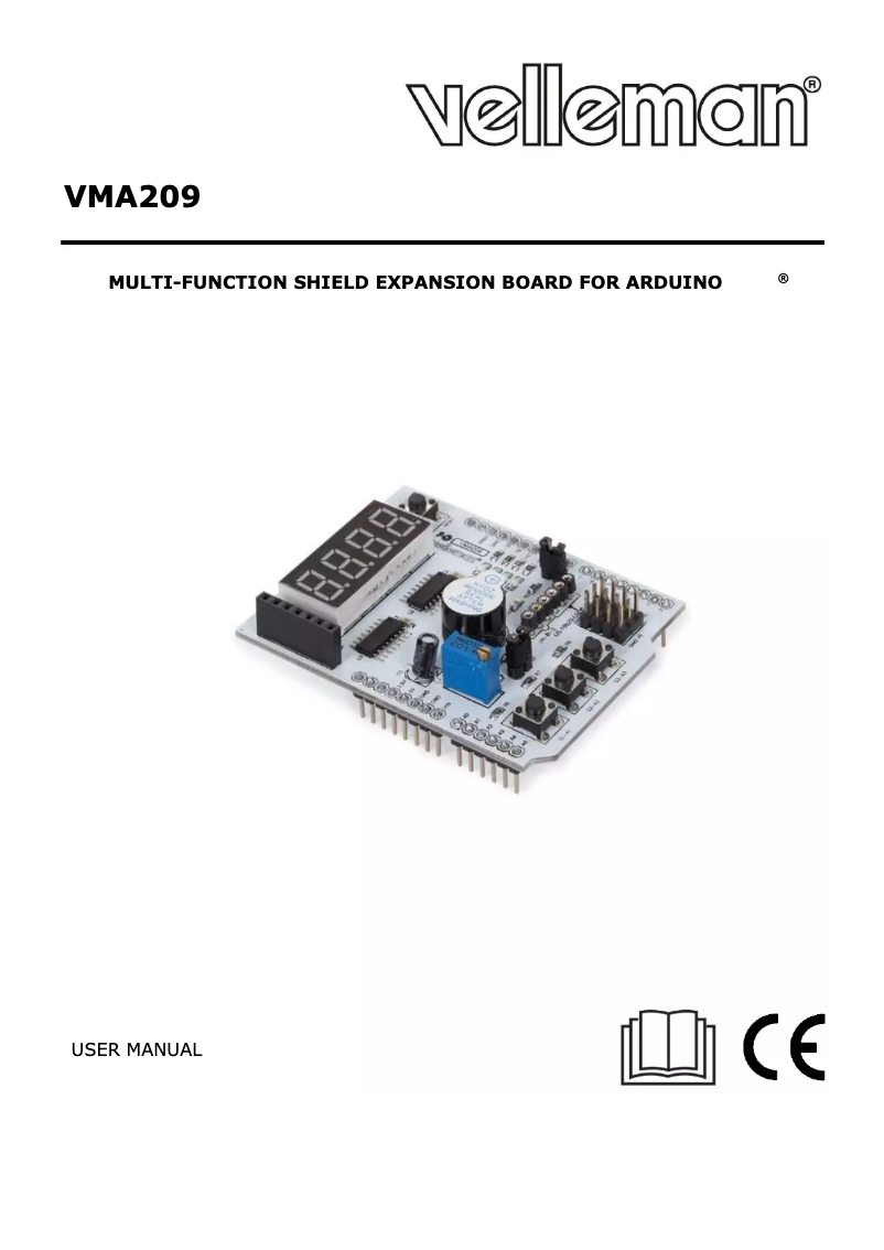 Page 1 de la notice Manuel utilisateur Velleman VMA209