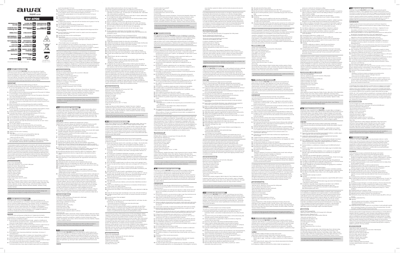 Page 1 de la notice Manuel utilisateur Aiwa SW-A700