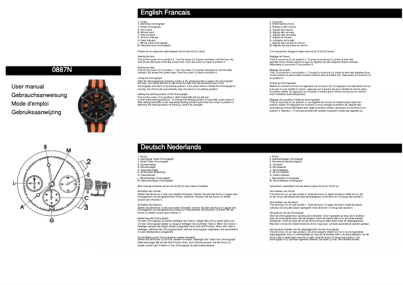 Page n°1 - Manuel utilisateur Davis 0887N