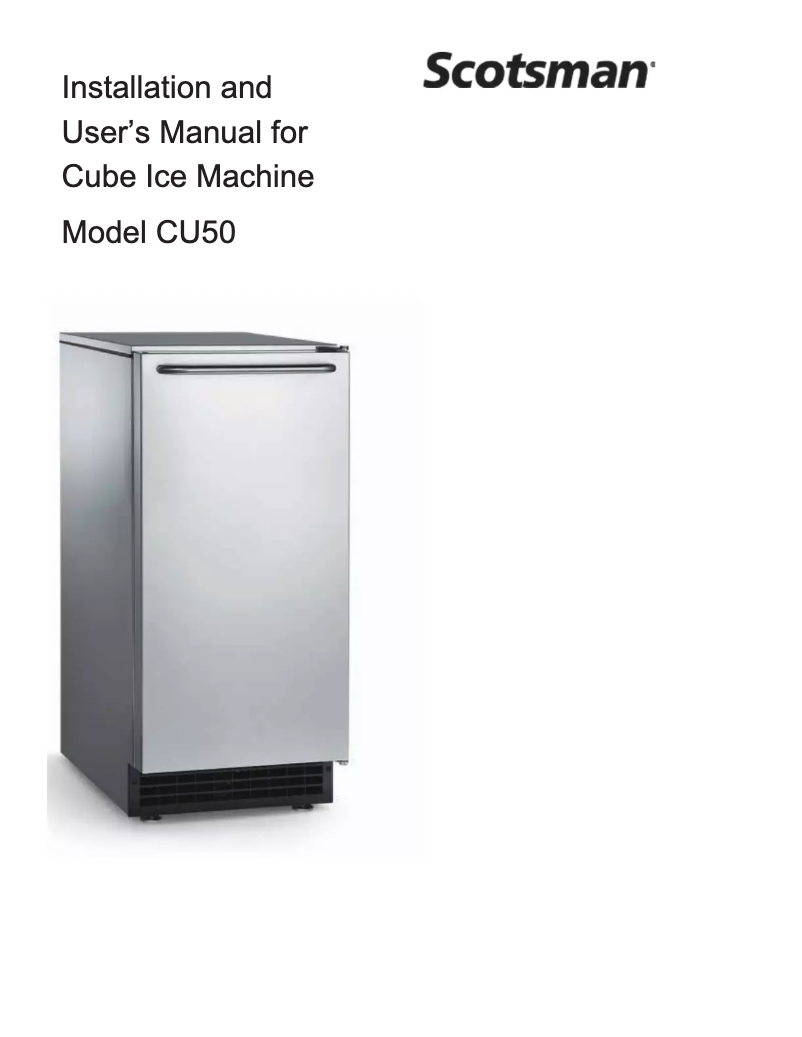 Image de la première page du manuel de l'appareil CU50PA-1A