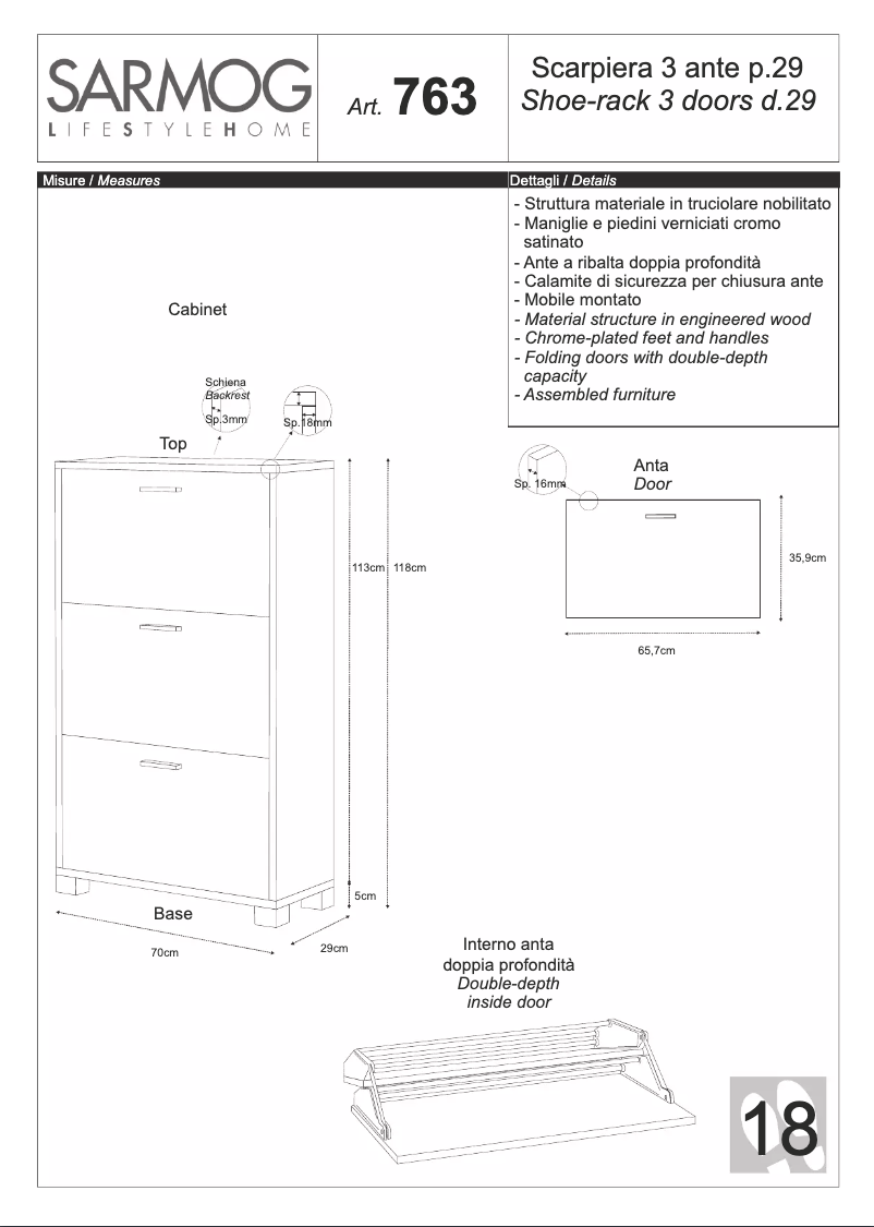 Page 1 de la notice Manuel utilisateur Sarmog A763RMPC