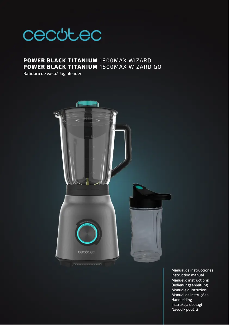 Image de la première page du manuel de l'appareil Power Black Titanium 1800MAX Wizard