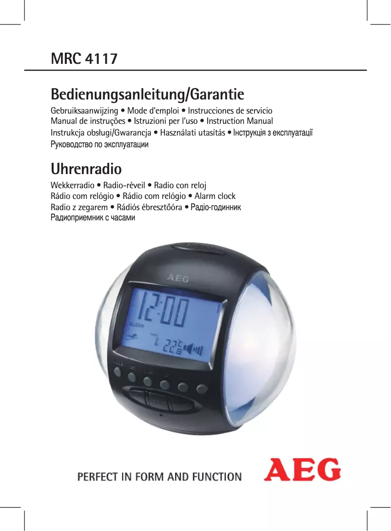 Image de la première page du manuel de l'appareil MRC 4117