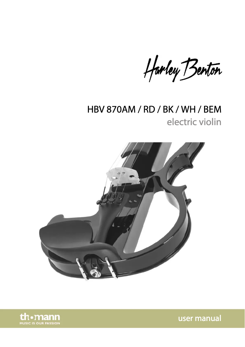 Page n°1 - Manuel utilisateur Harley Benton HBV 870BEM