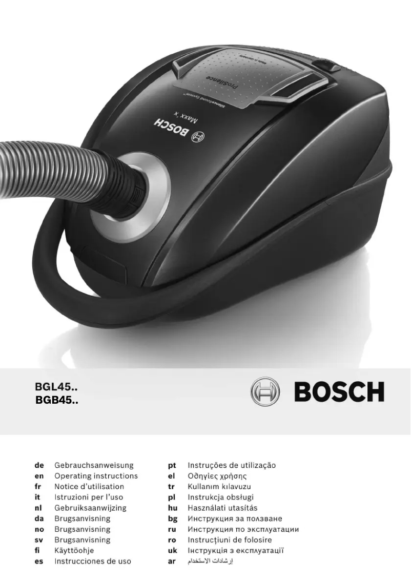 Page n°1 - Manuel utilisateur Bosch BGB452530