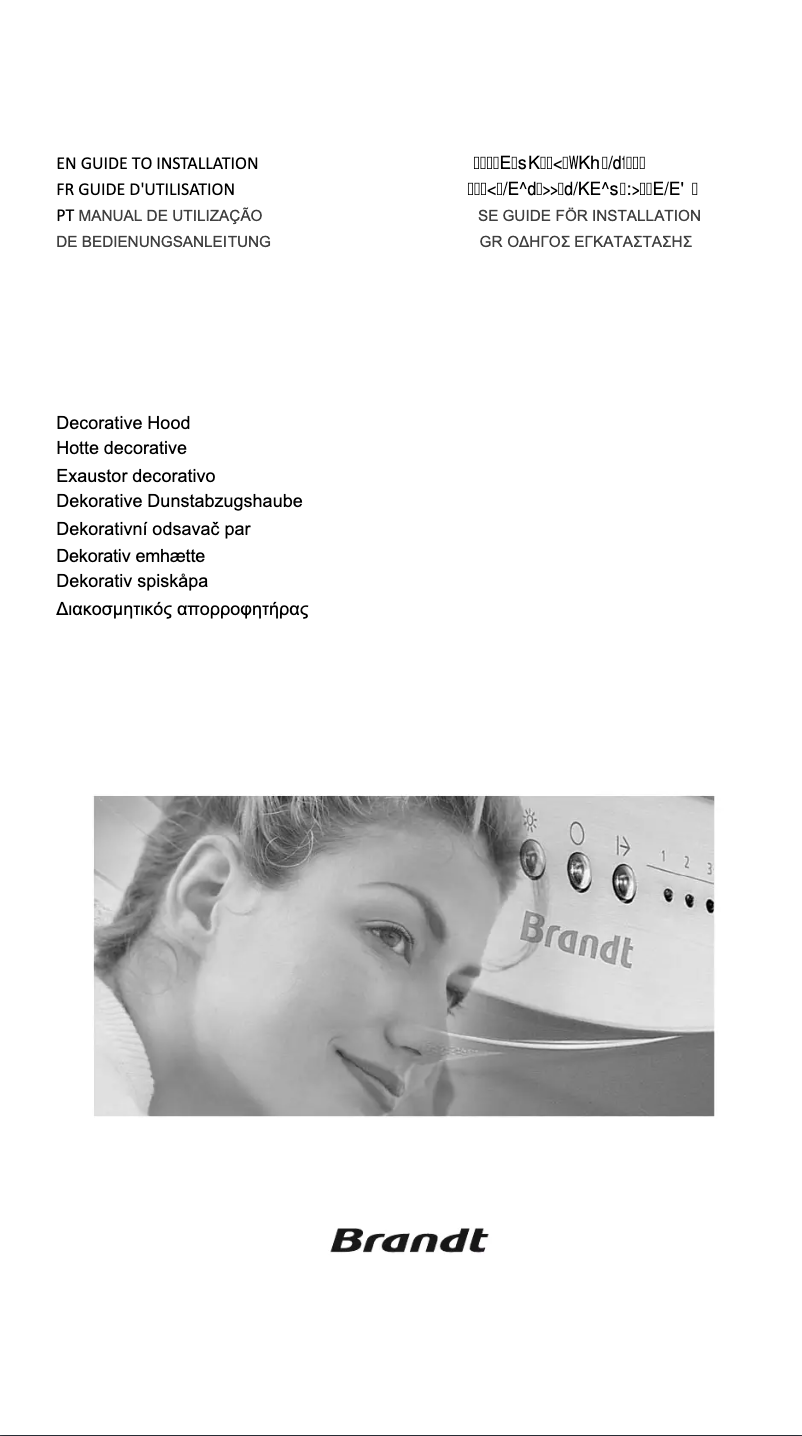 Page n°1 - Manuel utilisateur Brandt BHI1944IX