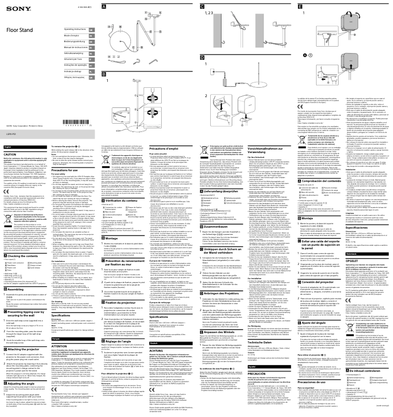 Página 1 del manual Manual de usuario Sony LSPX-PS1