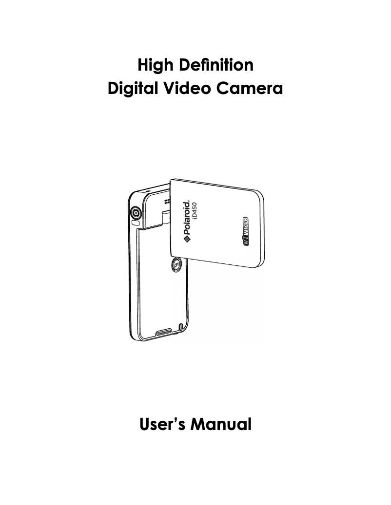 Image de la première page du manuel de l'appareil iD450