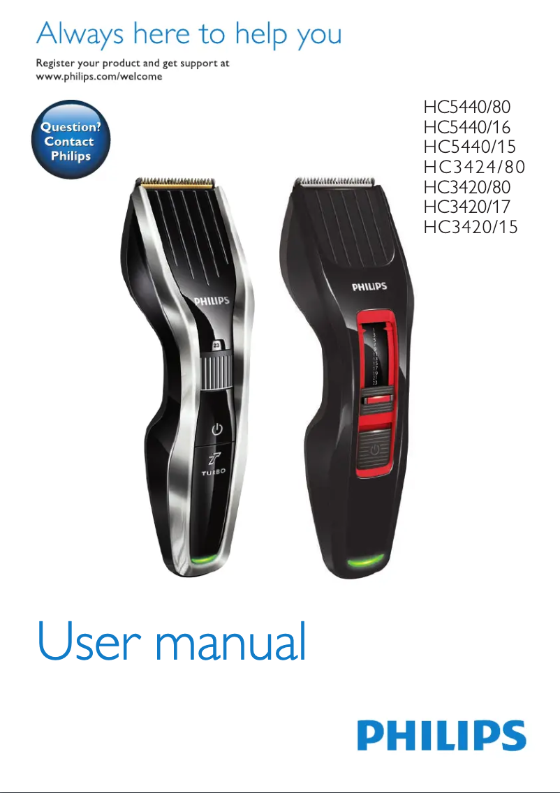 Page n°1 - Manuel utilisateur Philips Series 3000 HC3424