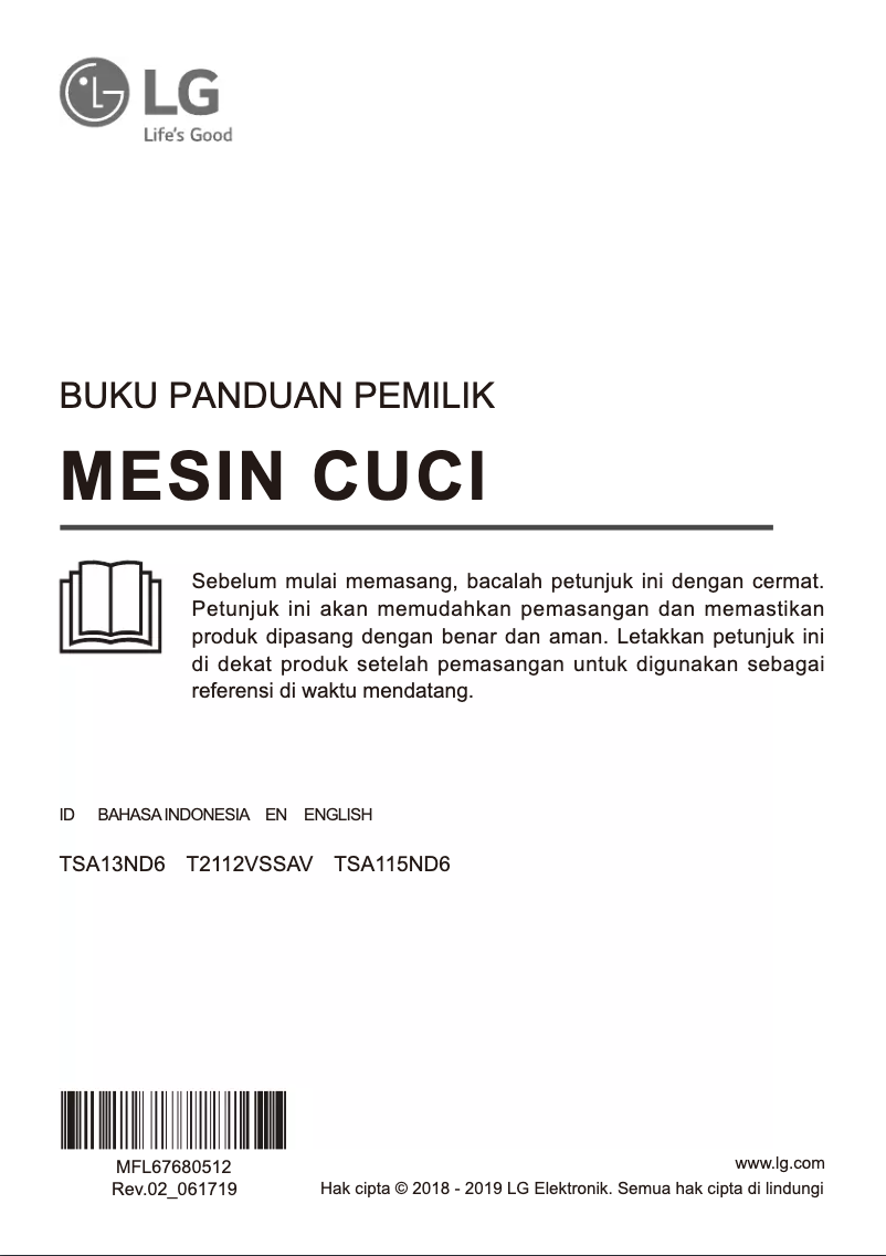 Page 1 de la notice Manuel utilisateur LG T2112VSSAV