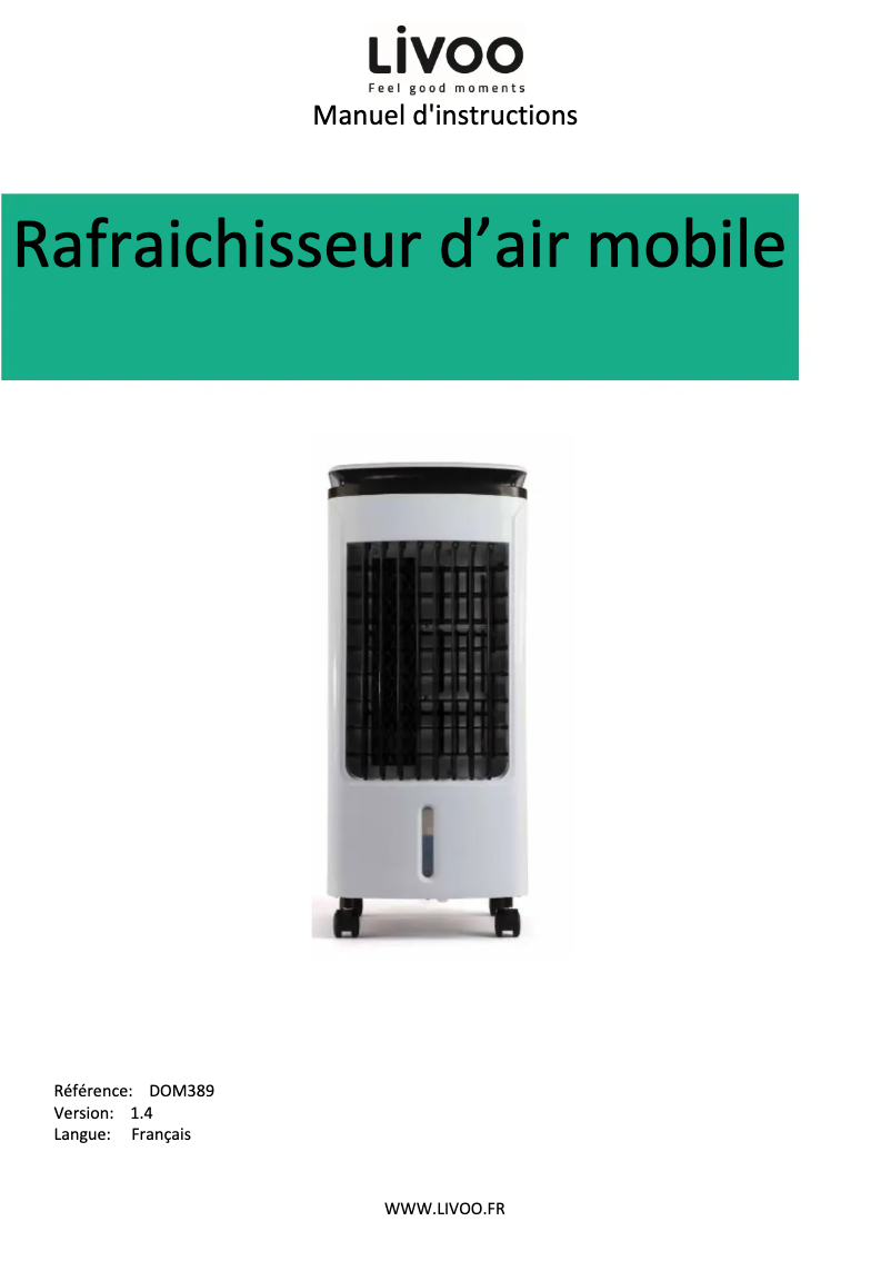 Page n°1 - Manuel utilisateur Livoo DOM389
