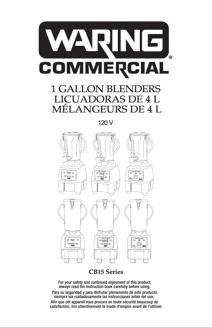 Page n°1 - Instructions / montage Waring Commercial CB15