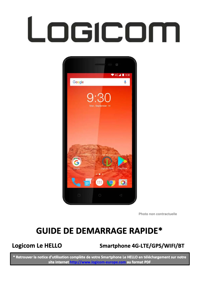 Page n°1 - Manuel utilisateur Logicom Le Hello