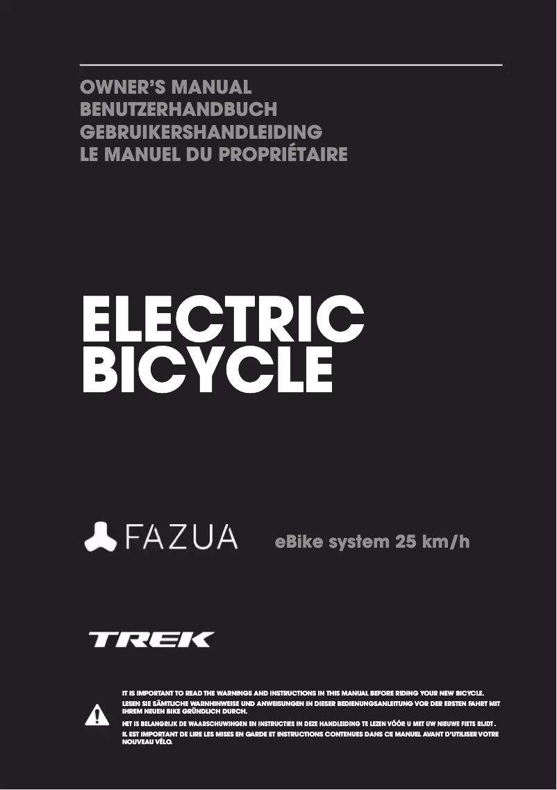 Page n°1 - Manuel utilisateur Trek Domane+ ALR