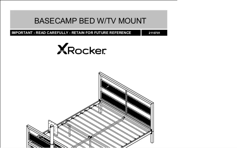 Page 1 de la notice Manuel utilisateur X Rocker Basecamp LED