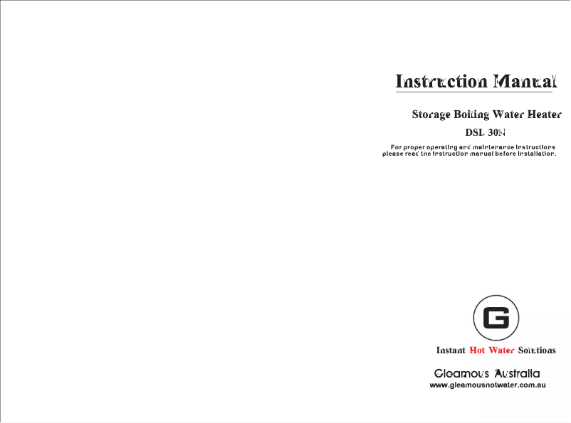 Page n°1 - Manuel utilisateur Gleamous DSL 30N
