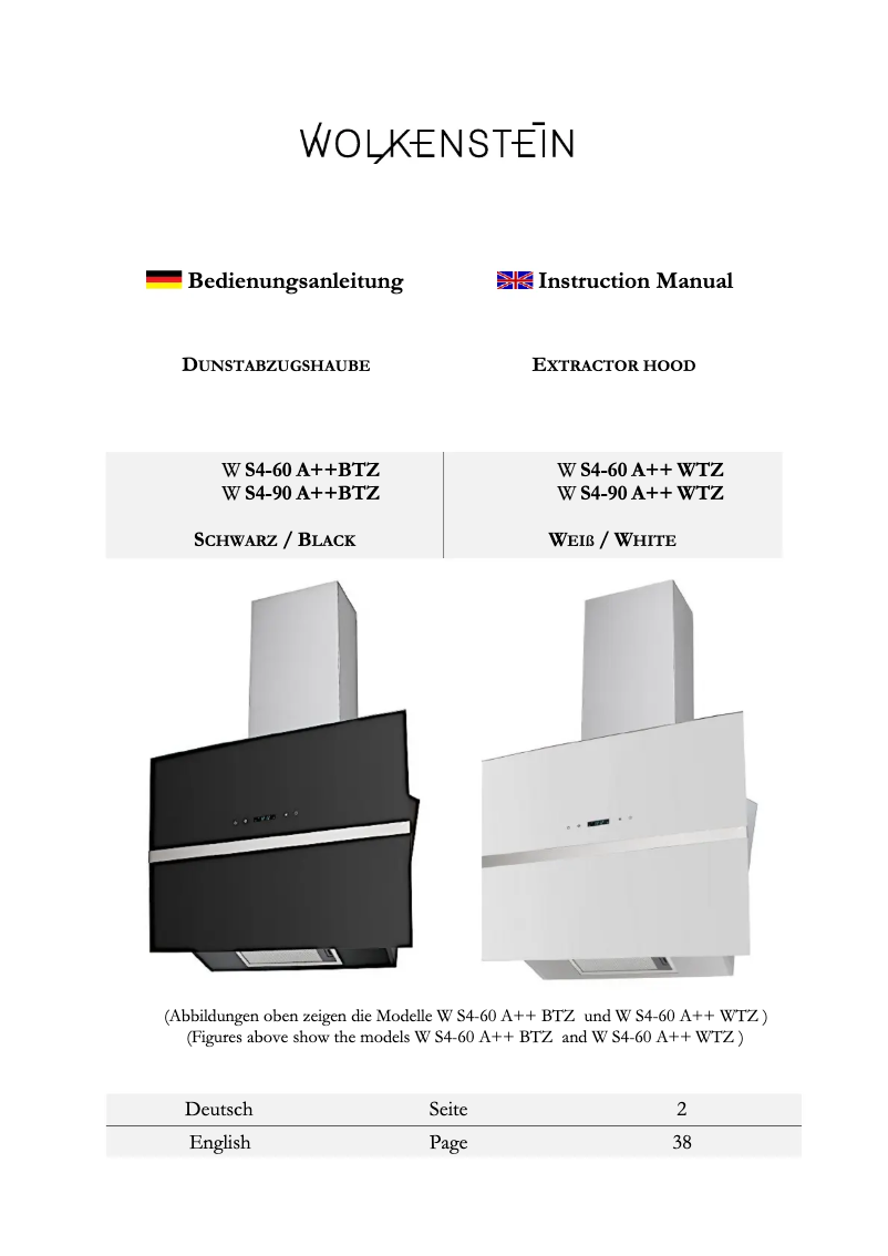 Page n°1 - Manuel utilisateur Wolkenstein W S4-60A++BTZ