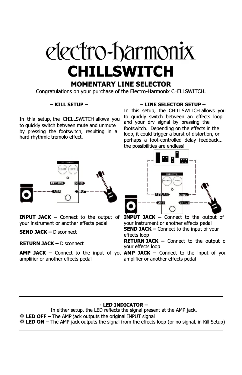 Page n°1 - Manuel utilisateur Electro Harmonix Chill Switch