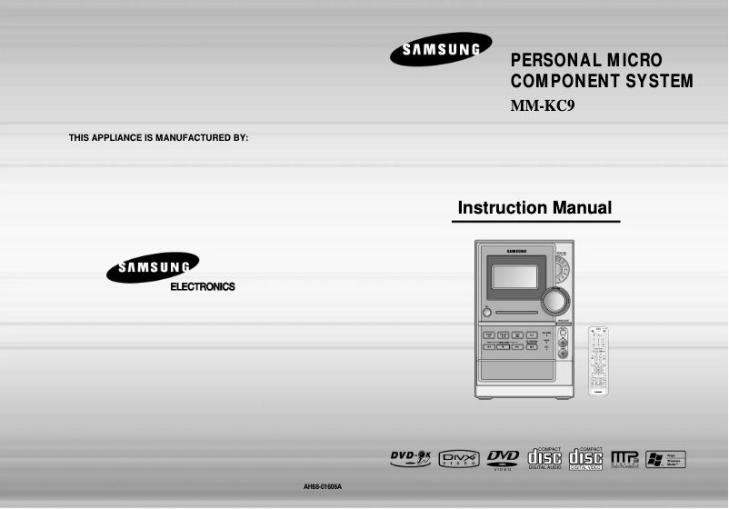 Page 1 de la notice Manuel utilisateur Samsung MM-KC9