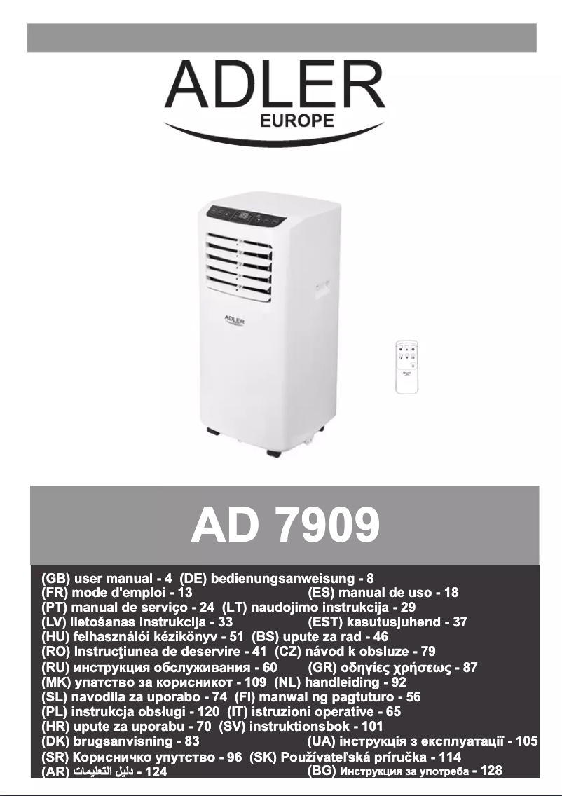 Image de la première page du manuel de l'appareil AD 7909