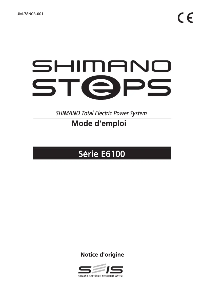 Page 1 de la notice Manuel utilisateur Shimano DU-E6100-CRG