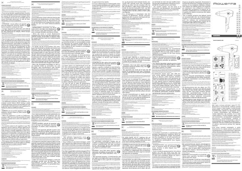 Page 1 de la notice Manuel utilisateur Rowenta 3D Volume Booster CV6135