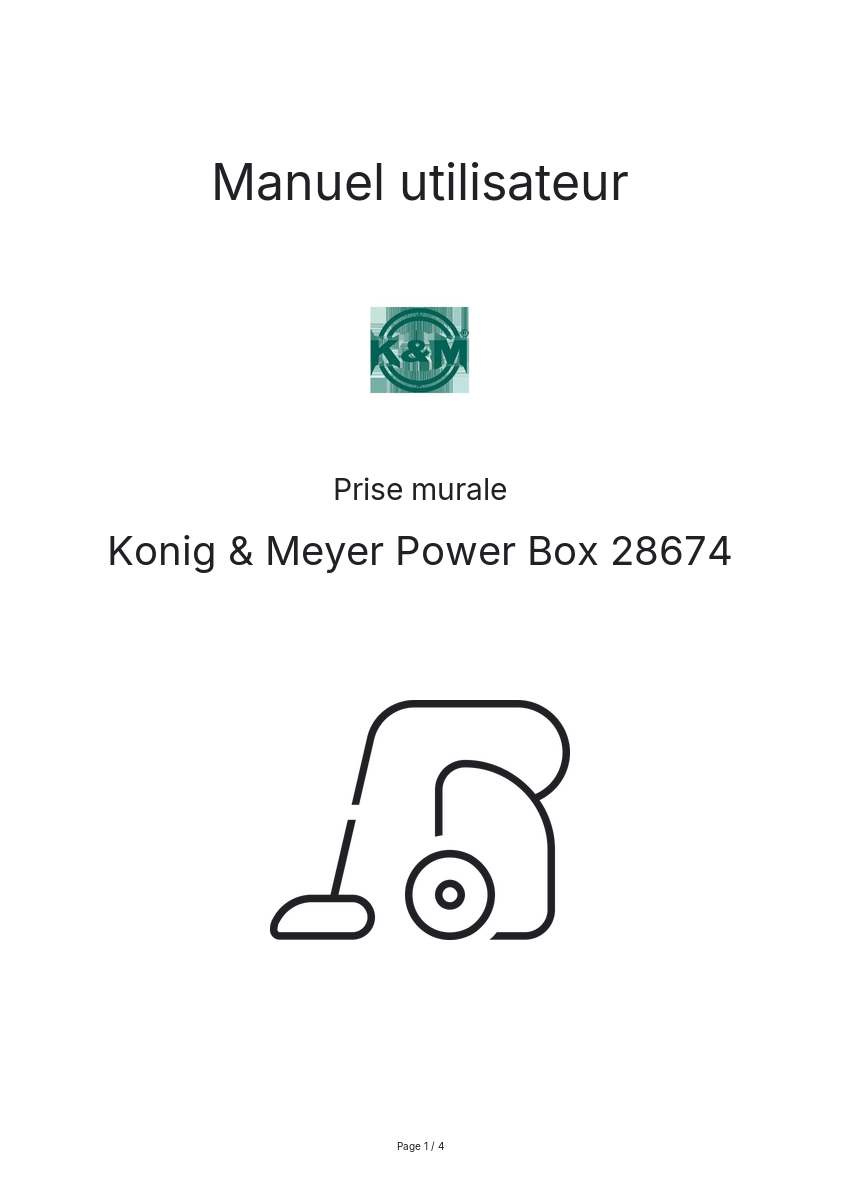 Image de la première page du manuel de l'appareil Power Box 28674