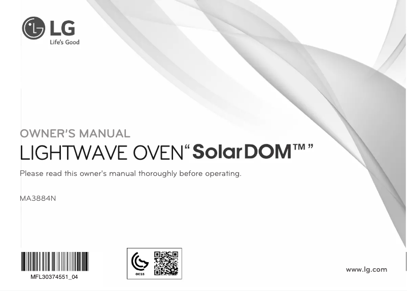 Image de la première page du manuel de l'appareil MA3884N