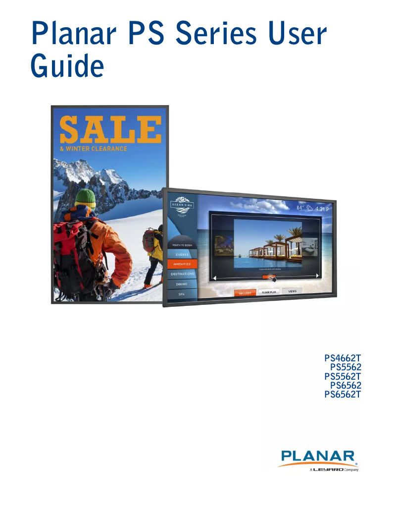 Page n°1 - Manuel utilisateur Planar PS6562T