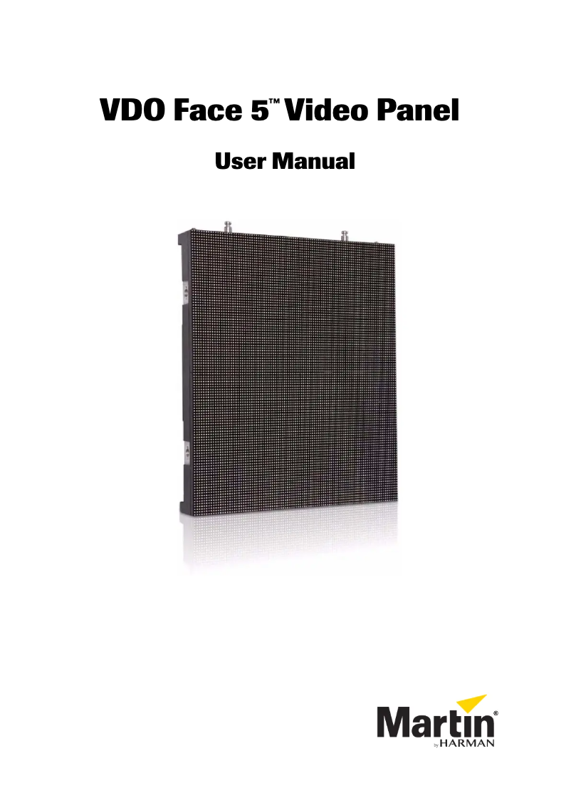 Page n°1 - Manuel utilisateur Martin VDO Face 5 HB