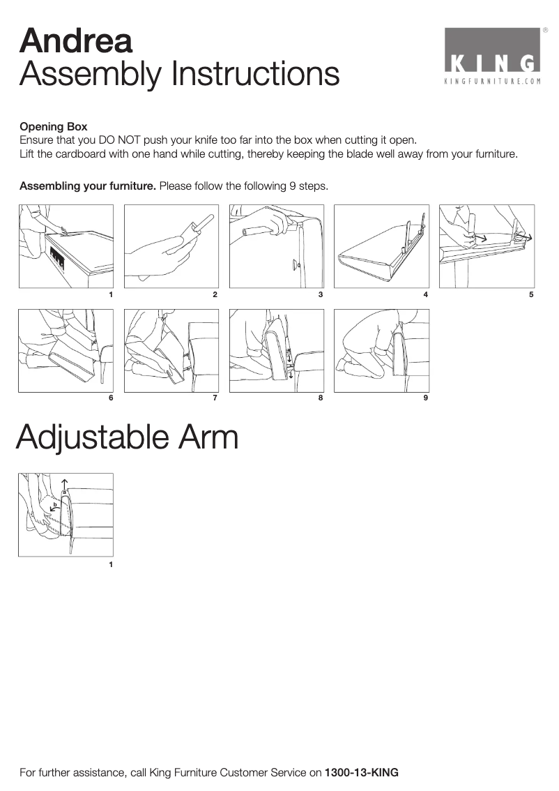Image de la première page du manuel de l'appareil Andrea