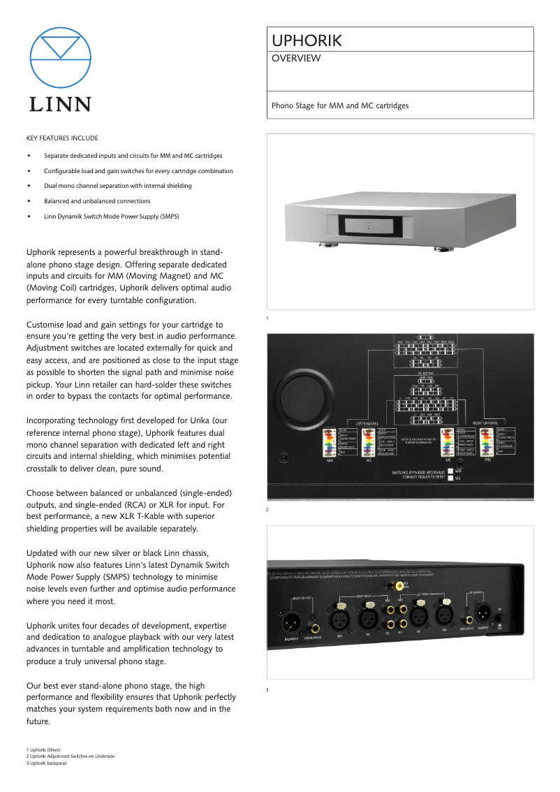 Page n°1 - Fiche technique Linn Akurate LP12
