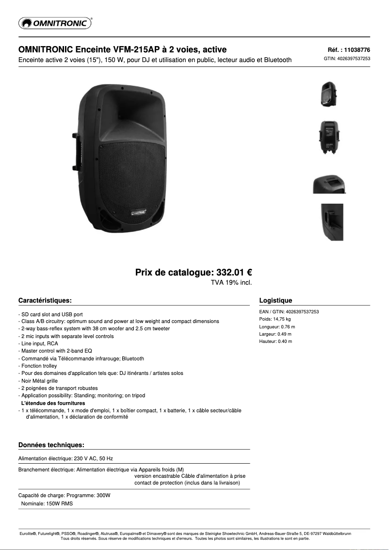Image de la première page du manuel de l'appareil VFM-215AP