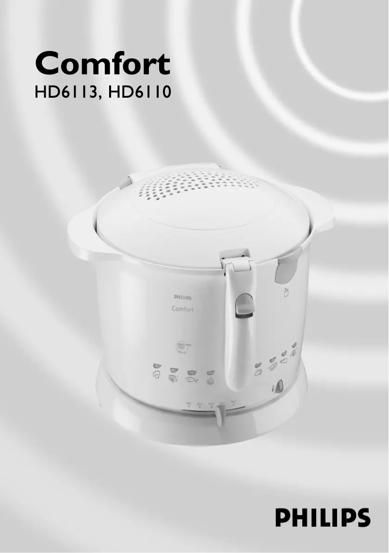 Image de la première page du manuel de l'appareil Deep-fat fryer HD6110
