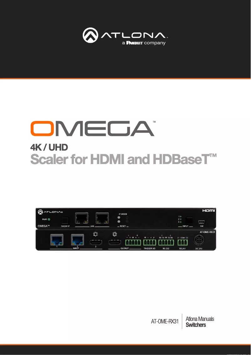 Image de la première page du manuel de l'appareil Omega AT-OME-RX31